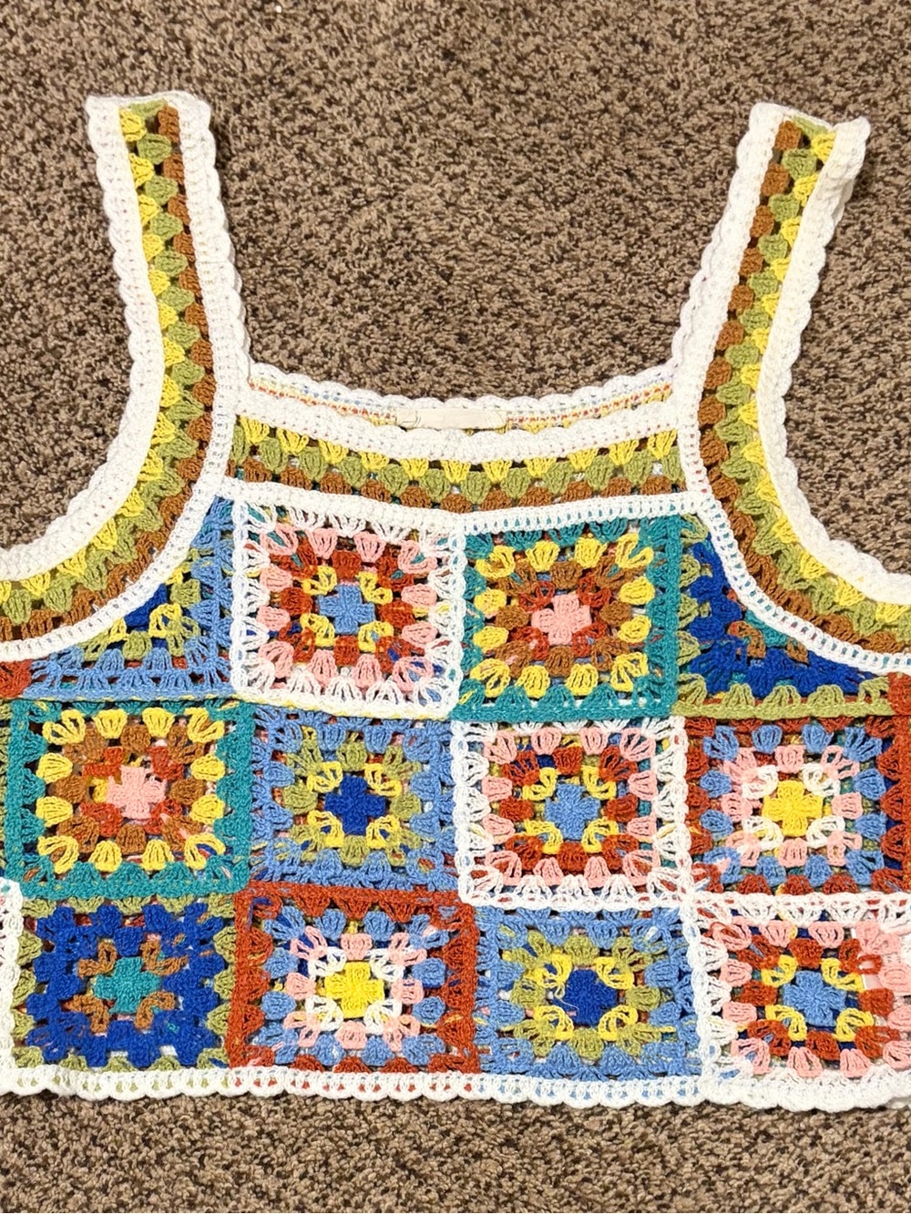 Handmade Multicolor Crochet Tank Top